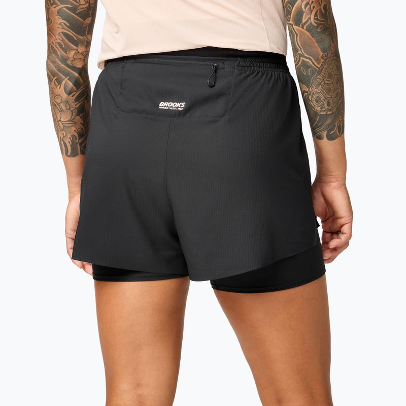 Pantaloni scurți de alergare pentru femei Brooks Cascadia 2-in-1 Short black 2