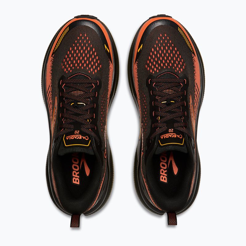 Încălțăminte de alergare pentru bărbați Brooks Cascadia 20 black/tigerlily/orange 5