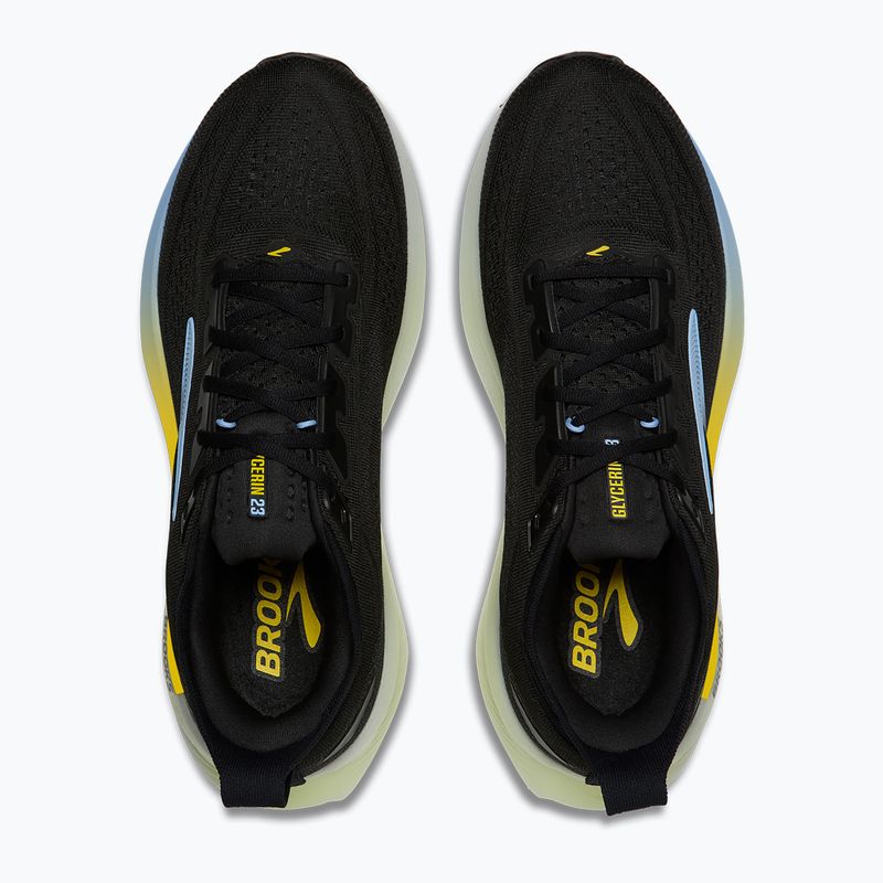 Încălțăminte de alergare pentru bărbați Brooks Glycerin 23 black/cyber yellow/nightlife 5