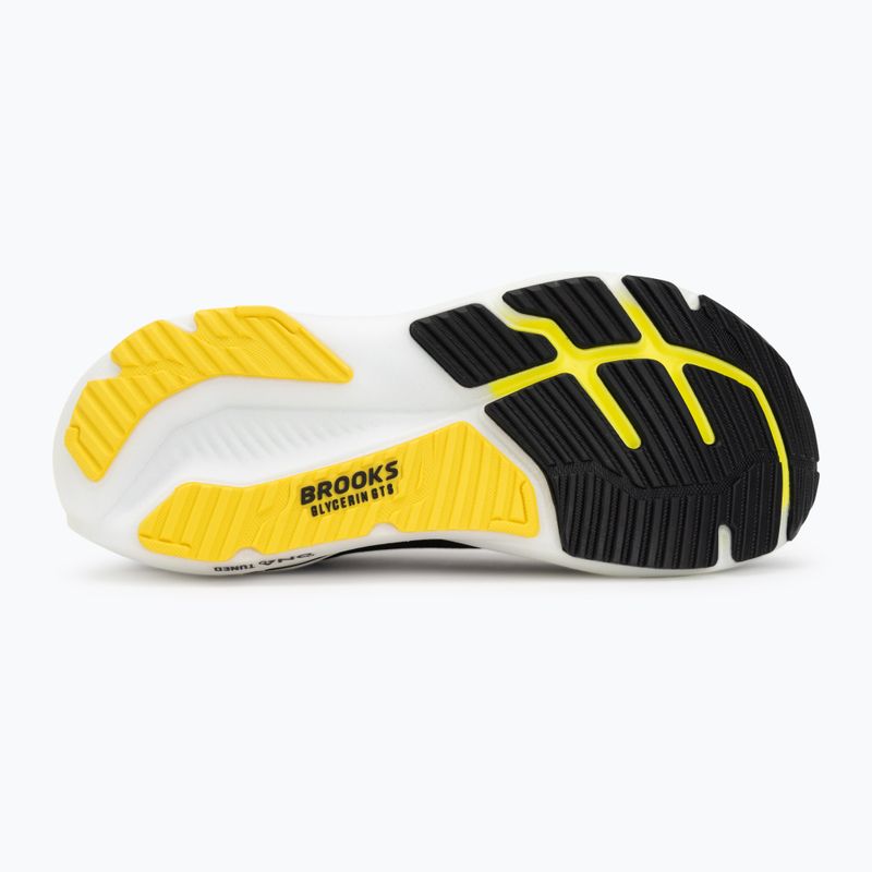 Încălțăminte de alergare pentru bărbați Brooks Glycerin GTS 23 black/cyber yellow/nightlife 4