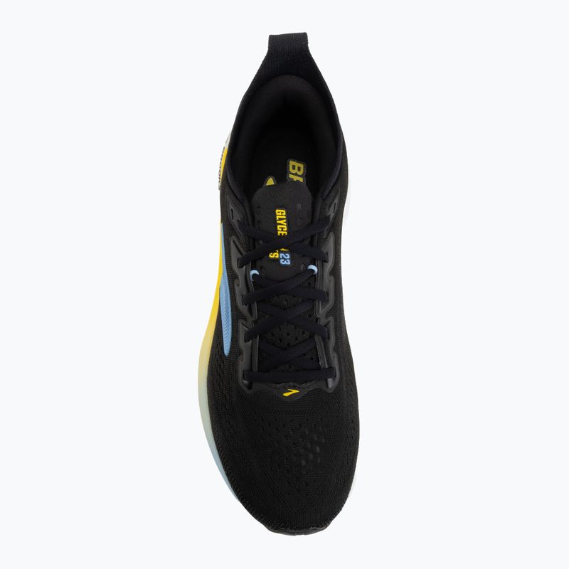 Încălțăminte de alergare pentru bărbați Brooks Glycerin GTS 23 black/cyber yellow/nightlife 5