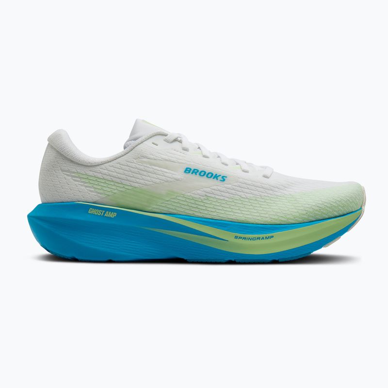 Încălțăminte de alergare pentru bărbați Brooks Ghost Amp white/blue/paradise green 2
