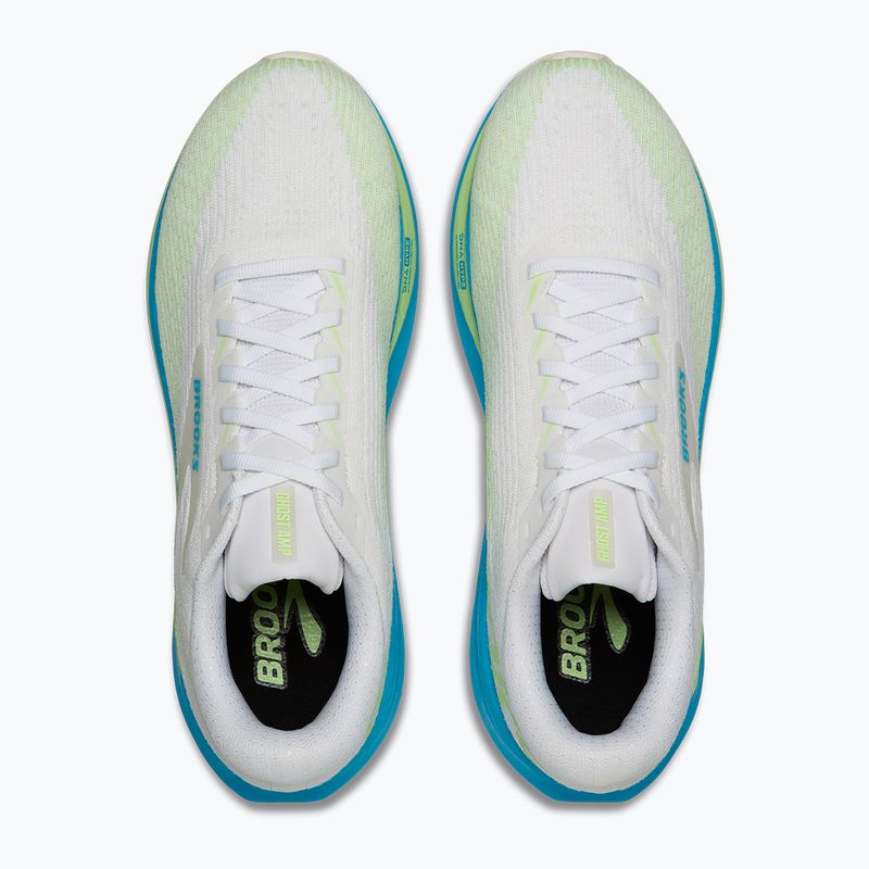 Încălțăminte de alergare pentru bărbați Brooks Ghost Amp white/blue/paradise green 5