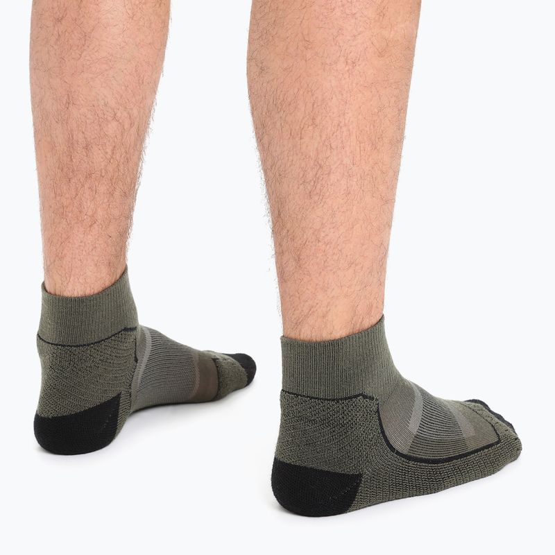 Șosete de trekking pentru bărbați icebreaker Hike+ Light Mini loden/blk/gritsone hthr 4