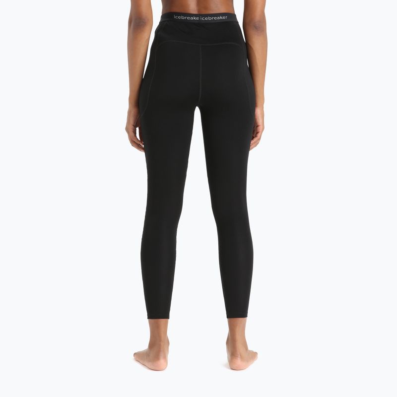 Pantaloni termici pentru femei icebreaker Merino negru 2