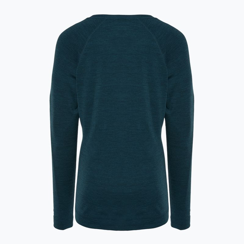 Longsleeve termoactiv pentru femei Smartwool Merino 250 Baselayer Crew Boxed twilight blue heather 2