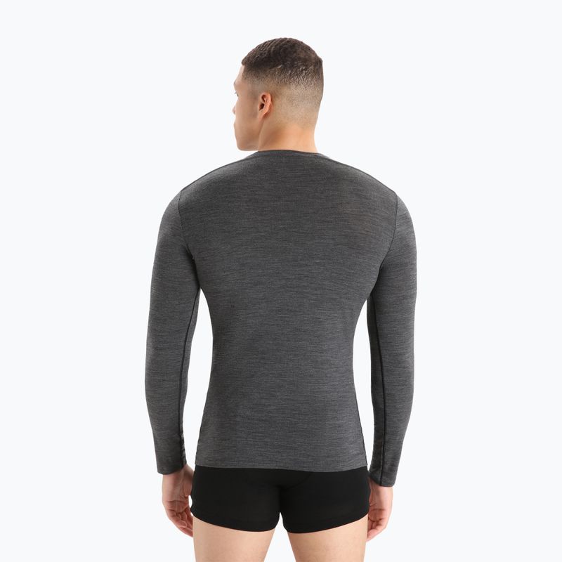 Longsleeve termoactiv pentru bărbați icebreaker Merino 150 Anatomica Crewe jet heather 3