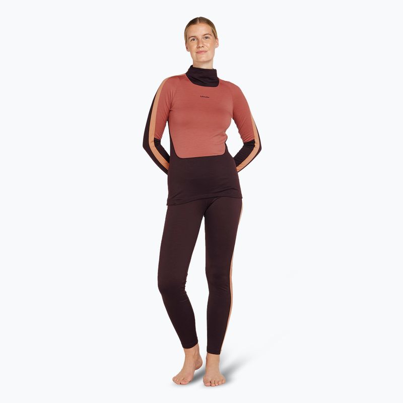 Bluză termică damă icebreaker 200 Oasis Sonebula High Neck bittersweet/cedar 2