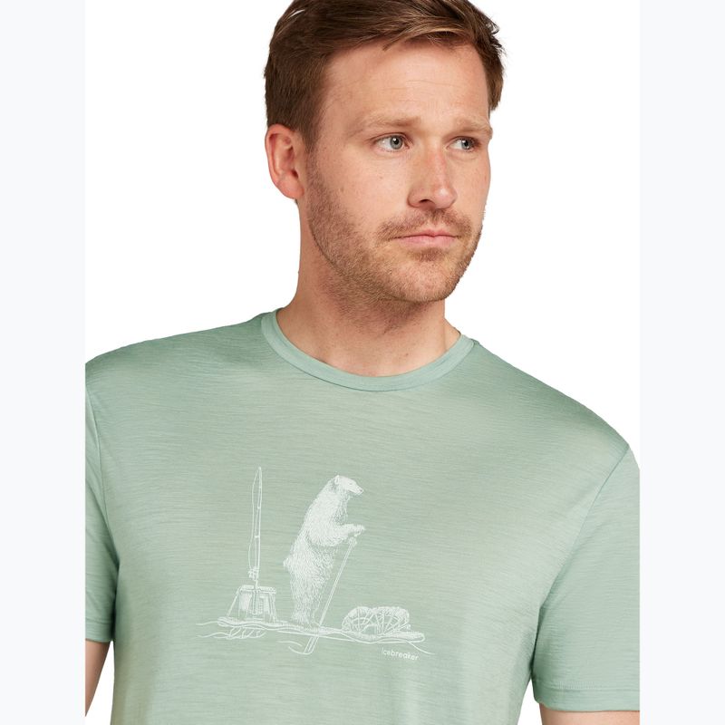 Tricou de trekking pentru bărbați icebreaker Merino 150 Tech Lite Polar Paddle moss 4
