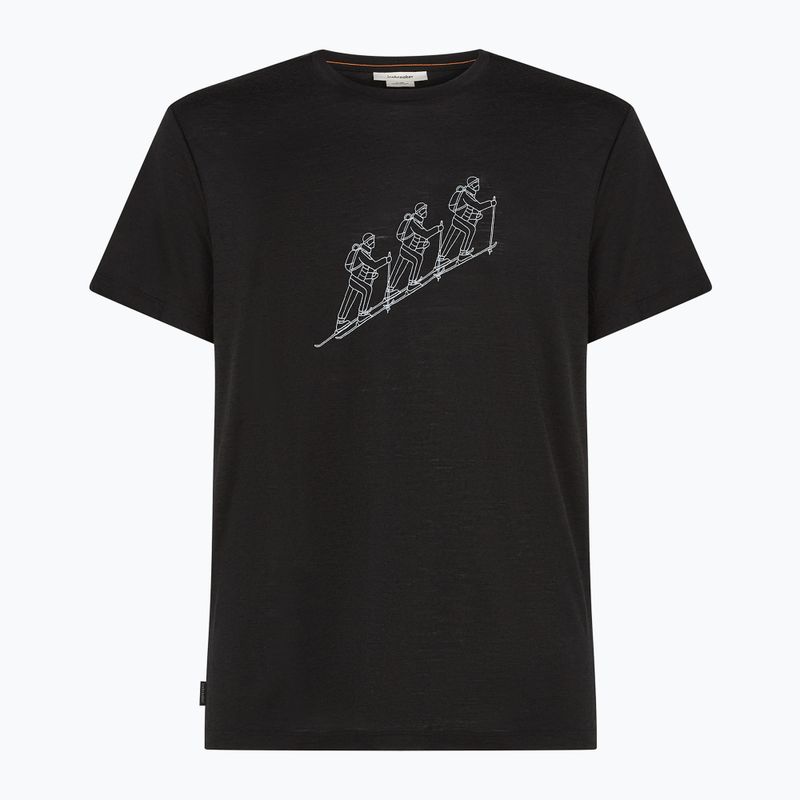 Tricou de trekking pentru bărbați icebreaker Merino 150 Tech Lite Natural Ski Tour black 6