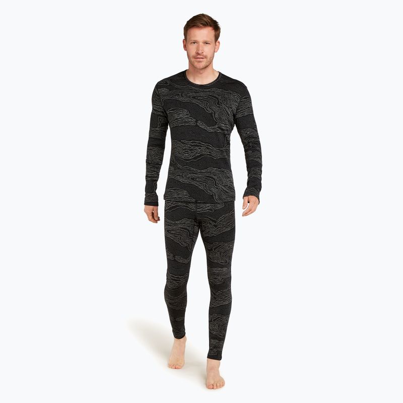 Pantaloni termoactivi pentru bărbați icebreaker Merino 260 Vertex Leggings Snow Guide black/ galaxy/ j 2