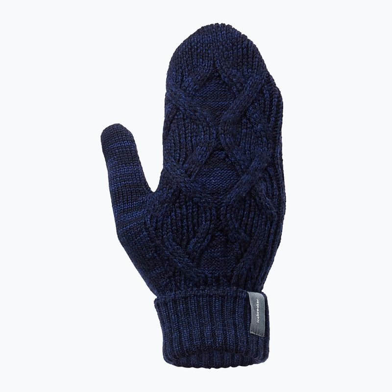 Mănuși icebreaker Merino Cable Knit Mittens midnight navy/ royal navy