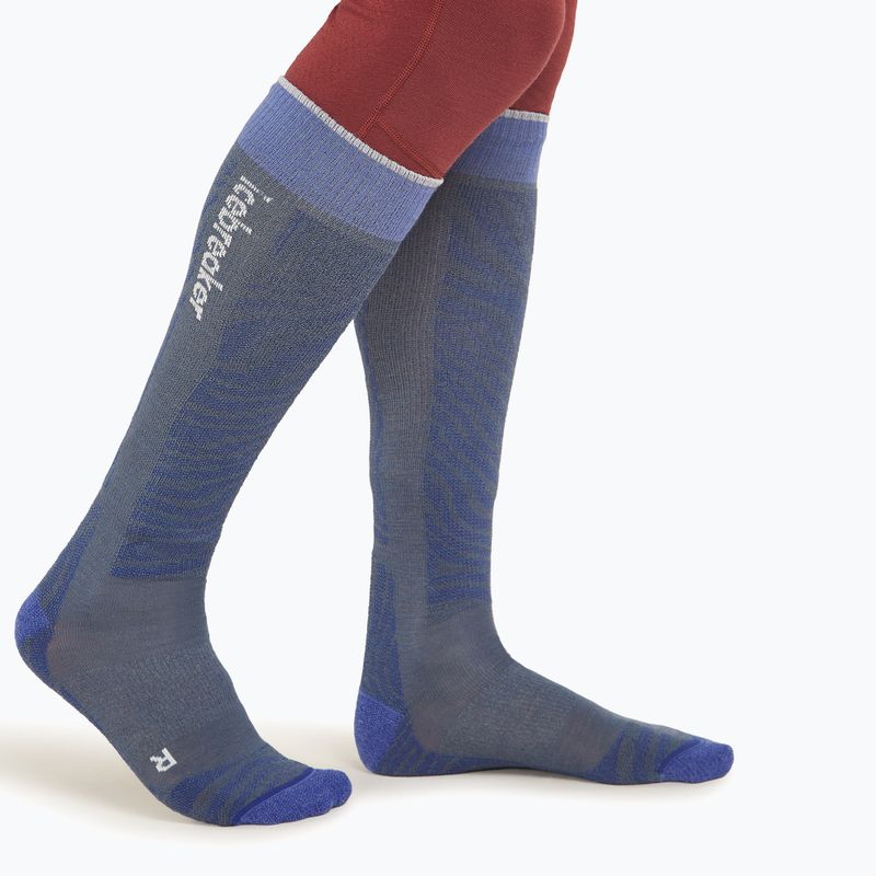 Șosete de schi pentru bărbați icebreaker Merino Ski+ Light OTC Mountain Contour dawn/brilliant/snow