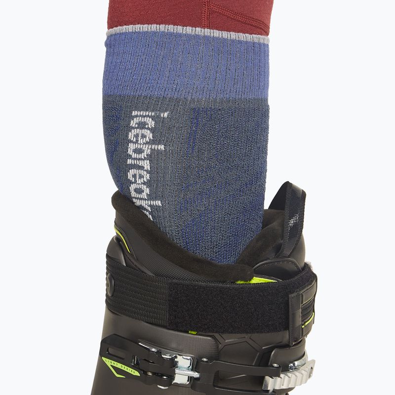 Șosete de schi pentru bărbați icebreaker Merino Ski+ Light OTC Mountain Contour dawn/brilliant/snow