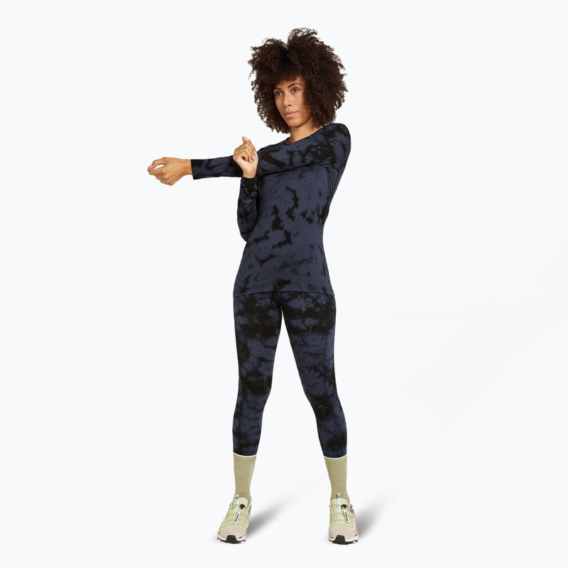 Longsleeve termoactiv pentru femei icebreaker Merino 200 Oasis Crewe Cloud Dye graphite/black 2