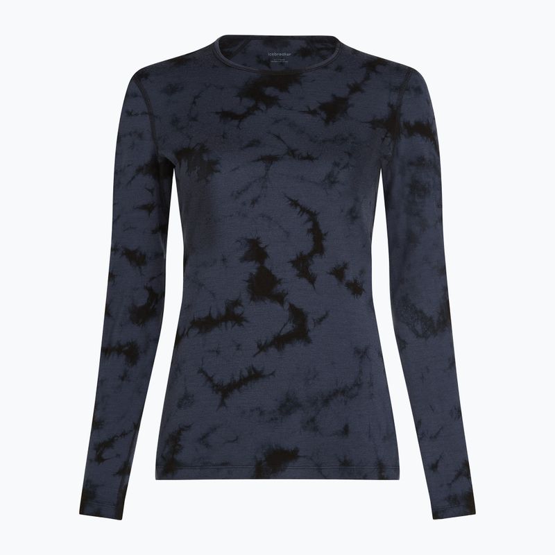 Longsleeve termoactiv pentru femei icebreaker Merino 200 Oasis Crewe Cloud Dye graphite/black 7