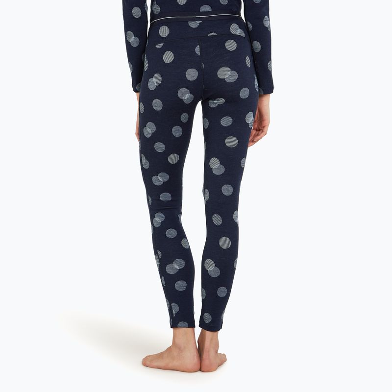 Pantaloni termoactivi pentru femei icebreaker Merino 260 Vertex Fall Flakes midnight navy/ snow/j 3