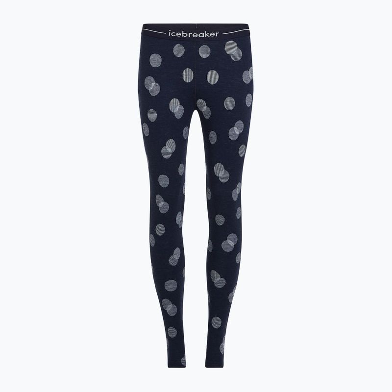 Pantaloni termoactivi pentru femei icebreaker Merino 260 Vertex Fall Flakes midnight navy/ snow/j 7