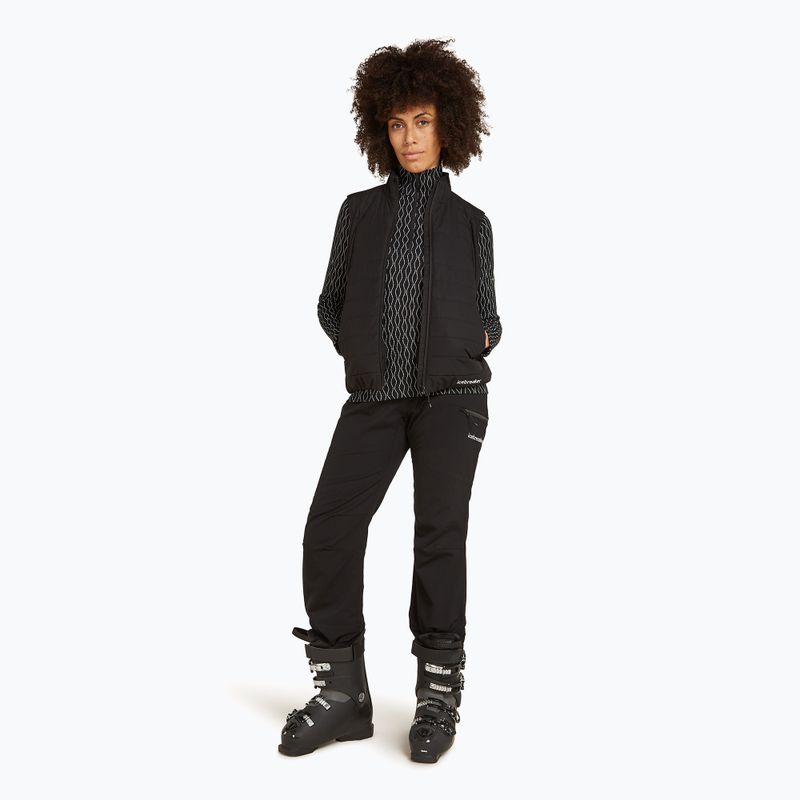 Bluză termică damă icebreaker Merino 260 Vertex LS HZ On-Piste black/ snow/j 4