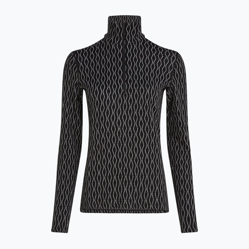 Bluză termică damă icebreaker Merino 260 Vertex LS HZ On-Piste black/ snow/j 5