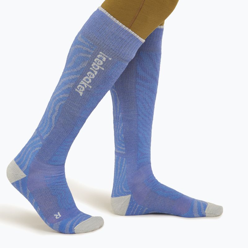 Șosete de schi pentru bărbați icebreaker Merino Ski+ Medium OTC Mountain Contour brilliant/ether/baja 2