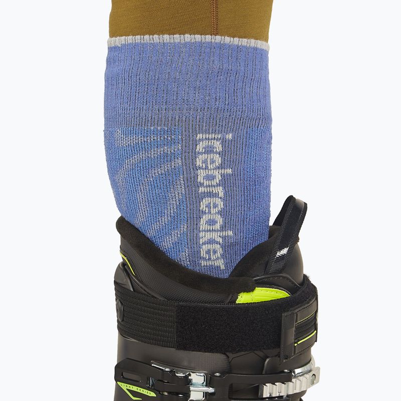 Șosete de schi pentru bărbați icebreaker Merino Ski+ Medium OTC Mountain Contour brilliant/ether/baja 4