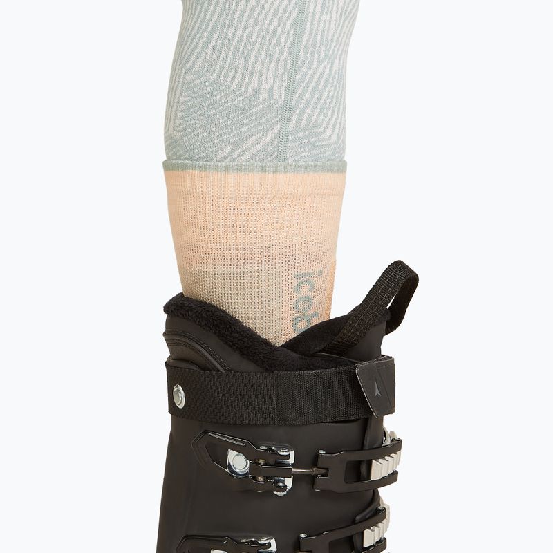 Șosete de schi pentru femei icebreaker Merino Ski+ Ultralight OTC sunstone/moss/feldspar