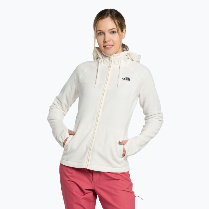 Hanorac cu glugă din fleece pentru femei The North Face Homesafe FZ Fleece Hoodie alb NF0A55HNR8R1