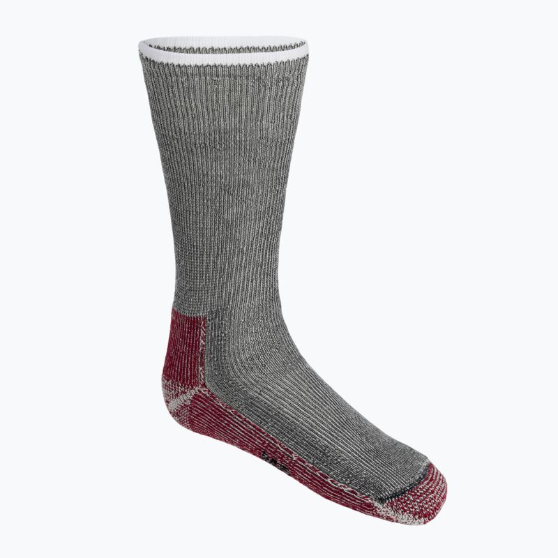 Șosete de trekking Smartwool Classic Mountaineer Maximum Cushion Crew, gri și roșu, SW0133000031