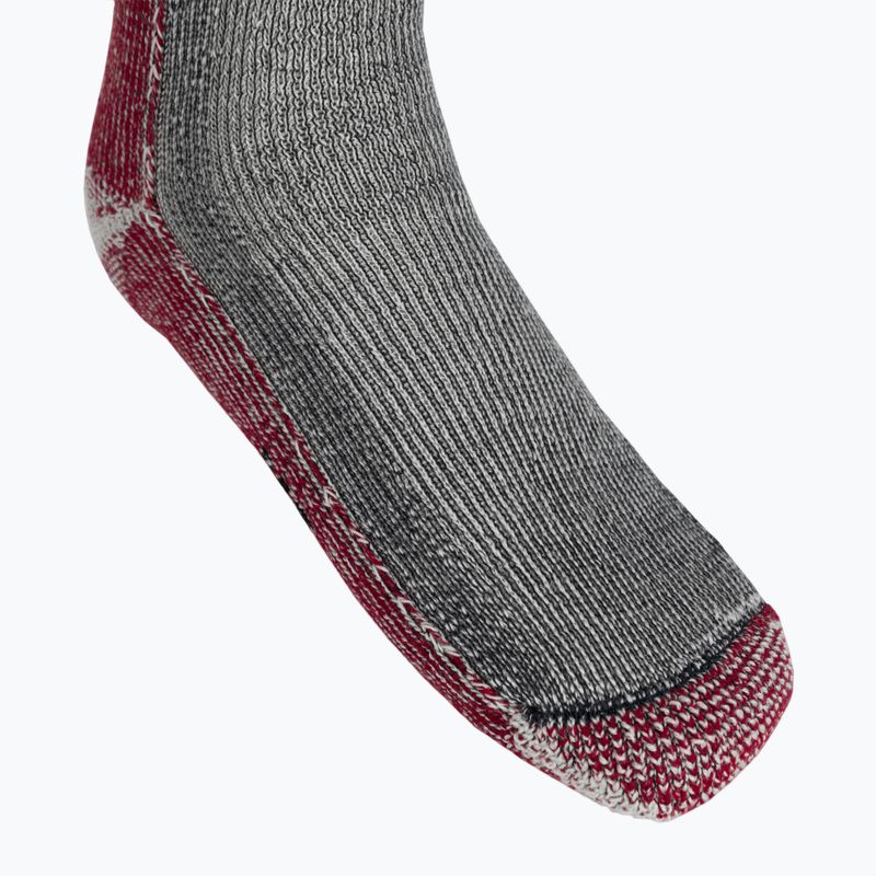 Șosete de trekking Smartwool Classic Mountaineer Maximum Cushion Crew, gri și roșu, SW0133000031 4