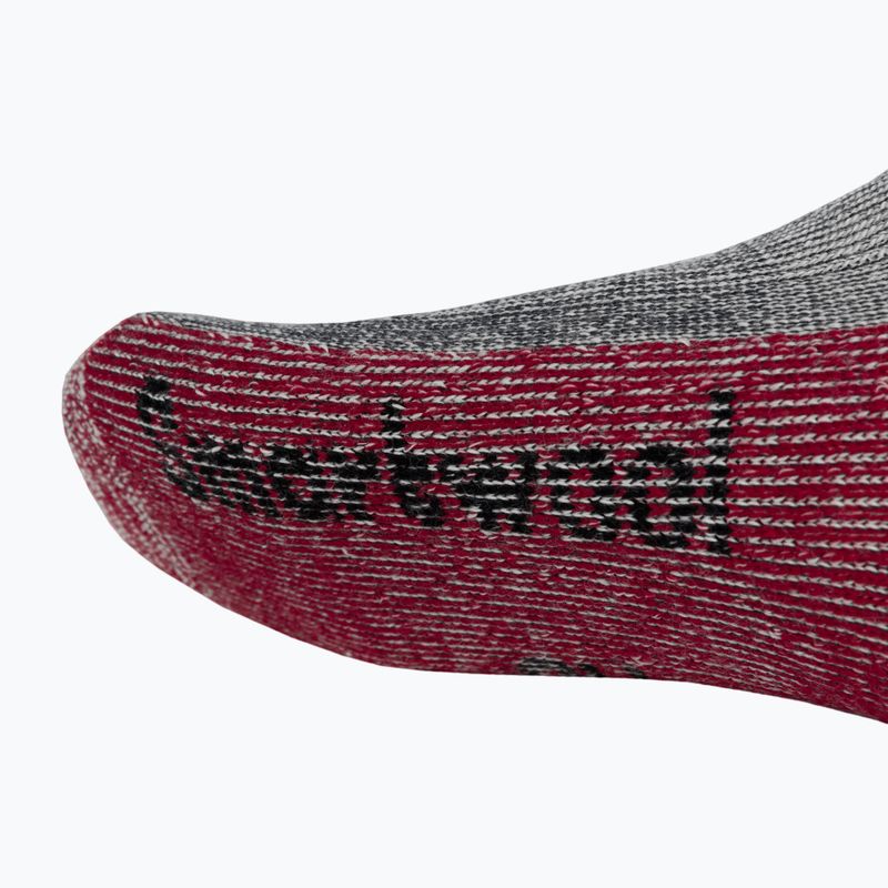 Șosete de trekking Smartwool Classic Mountaineer Maximum Cushion Crew, gri și roșu, SW0133000031 5