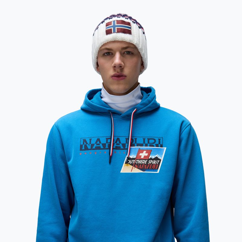 Hanorac pentru bărbați Napapijri B-Portalet Hooded blue sapphire 3