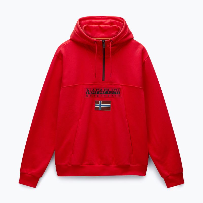 Hanorac pentru bărbați Napapijri Burgee Half Zip Hooded 2.0 red goji 5