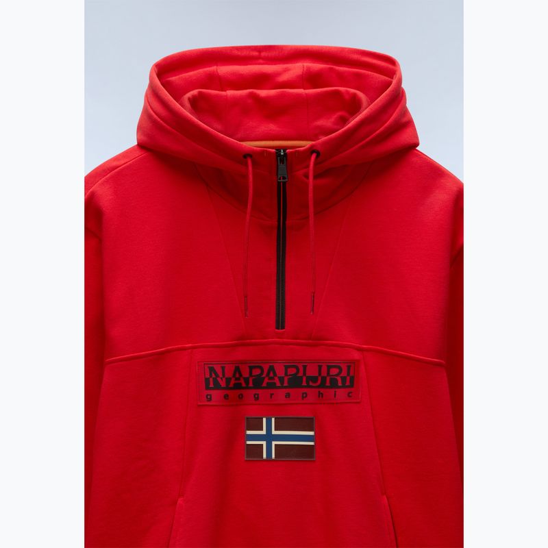 Hanorac pentru bărbați Napapijri Burgee Half Zip Hooded 2.0 red goji 7