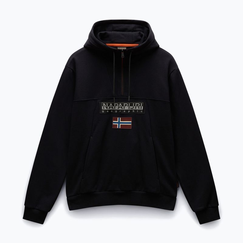 Hanorac pentru bărbați Napapijri Burgee Half Zip Hooded 2.0 black 041 5