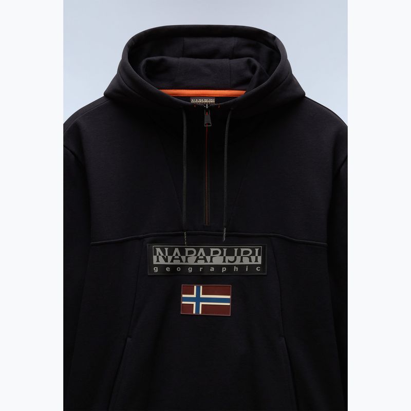 Hanorac pentru bărbați Napapijri Burgee Half Zip Hooded 2.0 black 041 7