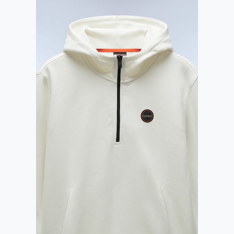 Bluză pentru bărbați Napapijri B-Badge Half Zip Hooded white heron 7