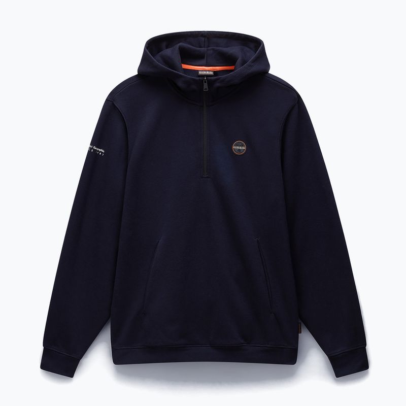 Bluză pentru bărbați Napapijri B-Badge Half Zip Hooded blu marine 6