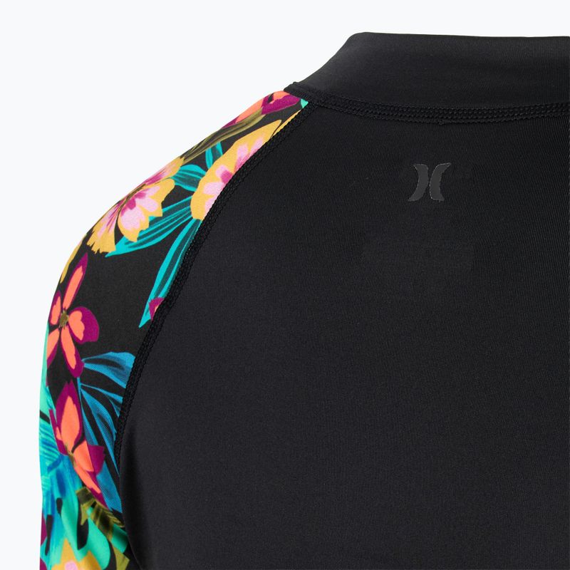 Longsleeve de înot pentru femei Hurley Fiji Fantasy Zip Front Rashguard black 4