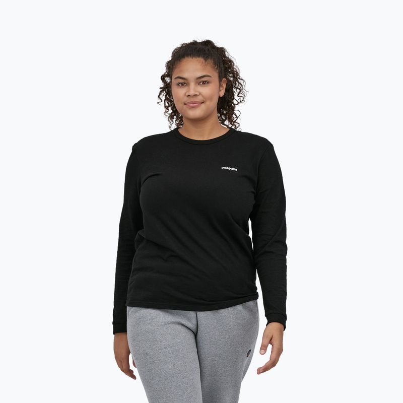 Longsleeve pentru femei Patagonia P-6 Logo Responsibili-Tee black