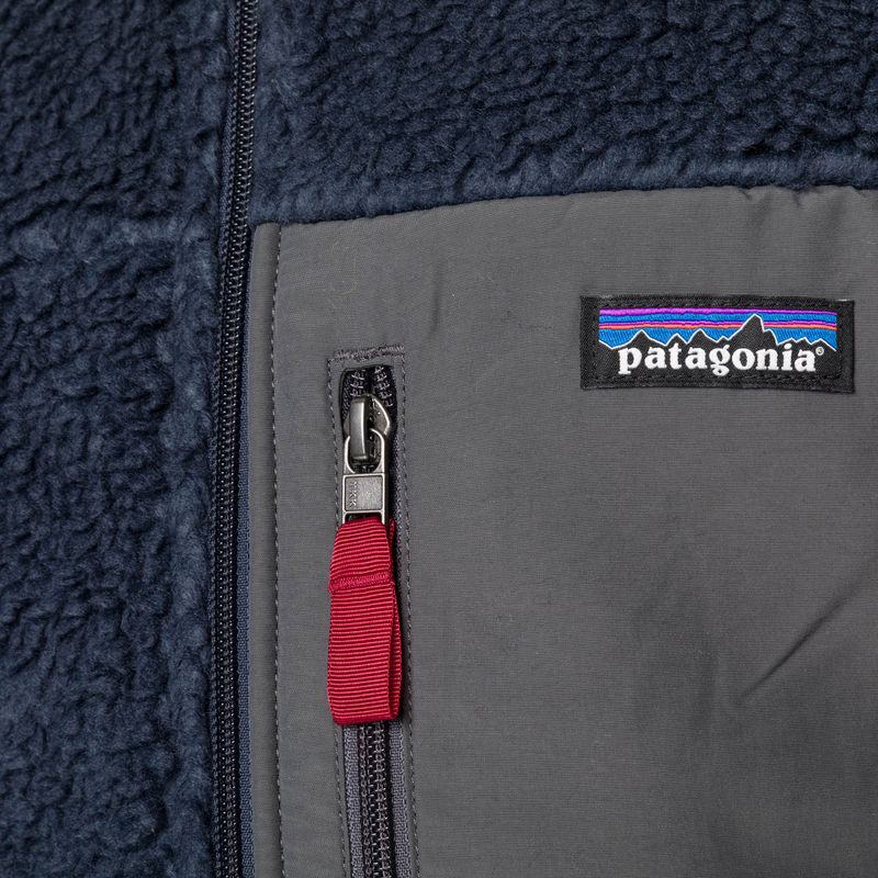 Bărbați Patagonia Classic Retro-X fleece Sweatshirt nou navy w / ceară roșu 5