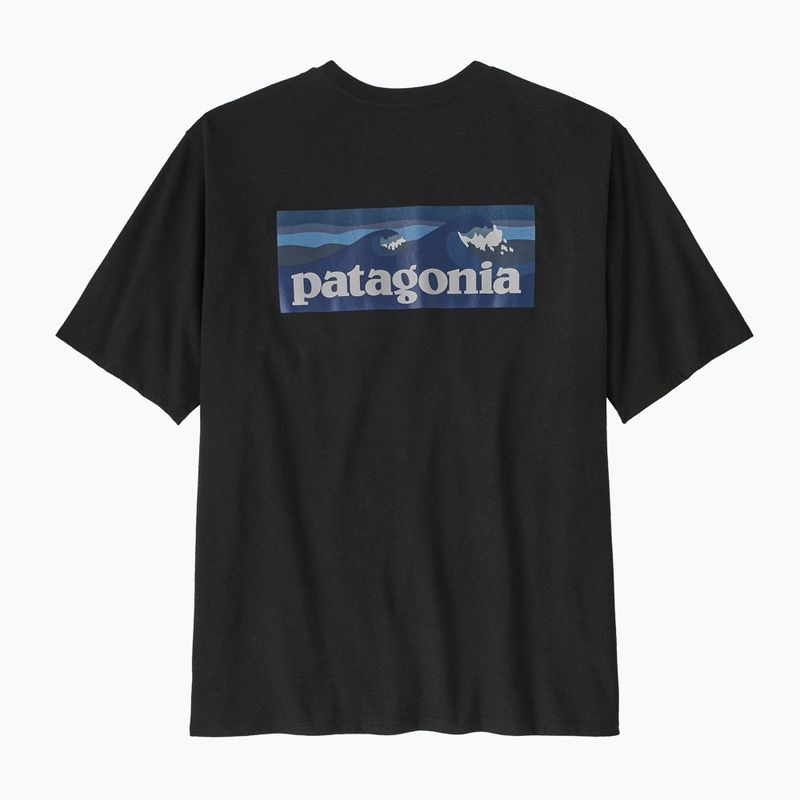 Bărbați Patagonia Boardshort Logo Pocket Responsibili cerneală negru T-shirt 3