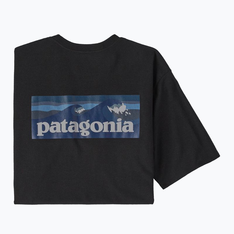 Bărbați Patagonia Boardshort Logo Pocket Responsibili cerneală negru T-shirt 5