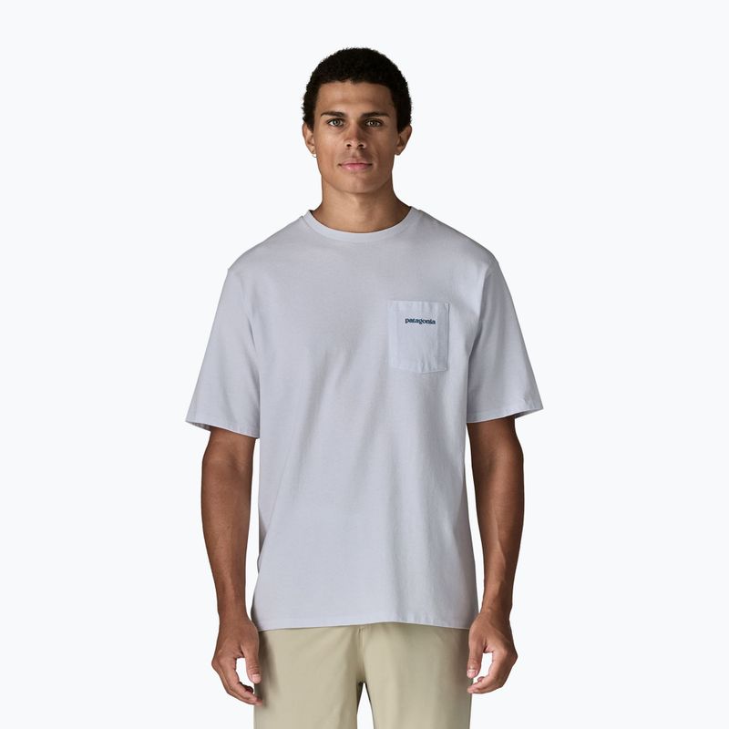 Bărbați Patagonia Boardshort Logo Pocket T-shirt Responsibili alb