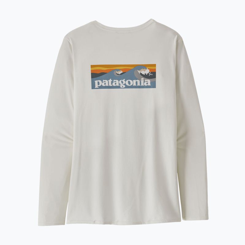 Longsleeve pentru femei Patagonia Cap Cool Daily Graphic Shirt - Waters boardshort logo light plume grey/white 4