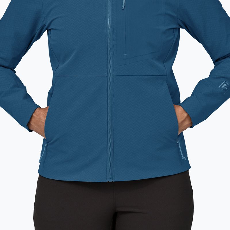 Geacă softshell pentru femei Patagonia R1 CrossStrata Hoody lagom blue 8