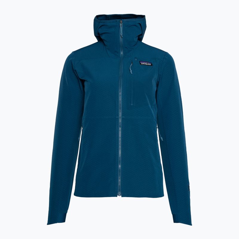 Geacă softshell pentru femei Patagonia R1 CrossStrata Hoody lagom blue 10