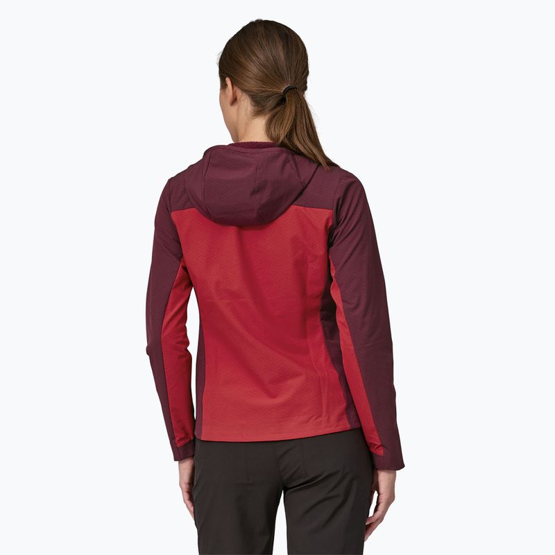 Geacă softshell pentru femei Patagonia R1 CrossStrata Hoody touring red 2