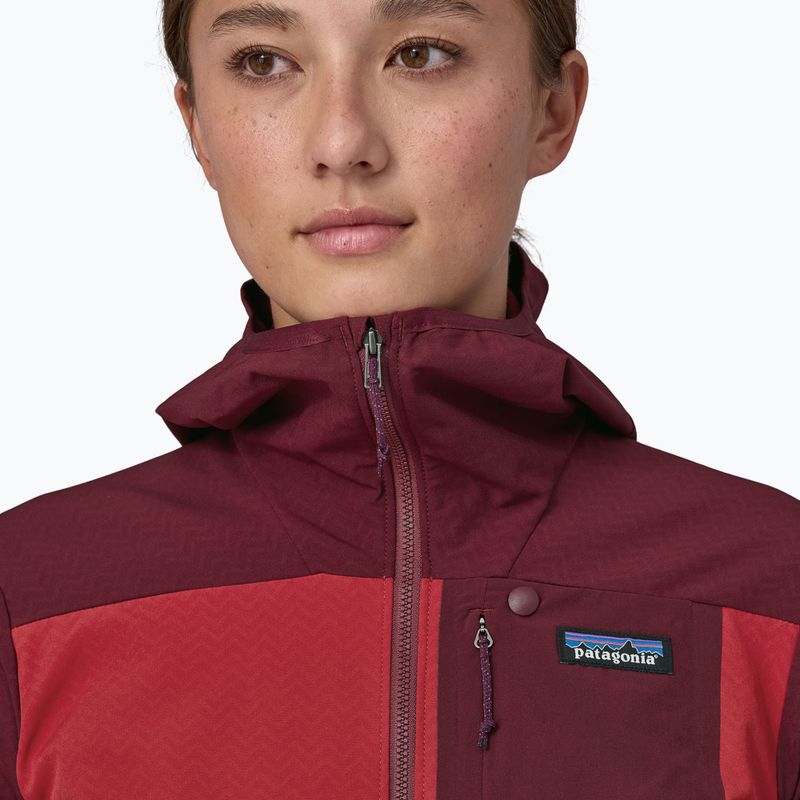 Geacă softshell pentru femei Patagonia R1 CrossStrata Hoody touring red 4