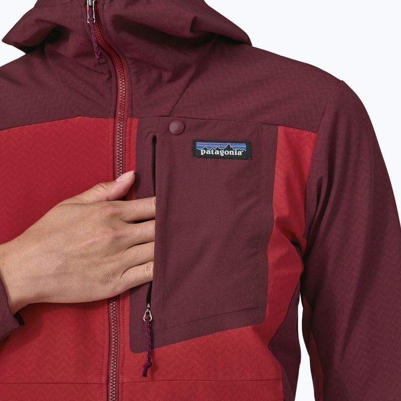 Geacă softshell pentru femei Patagonia R1 CrossStrata Hoody touring red 6